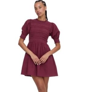 Hill House Home Vivi Nap Dress in Burgundy Size XXS